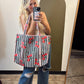Cherry Tree Quilt Tote (Black Stripe)