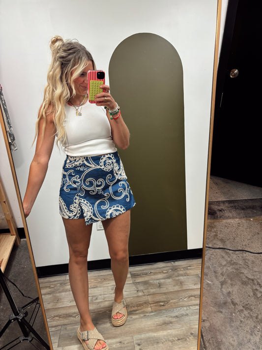 Jaquard Textured Skort