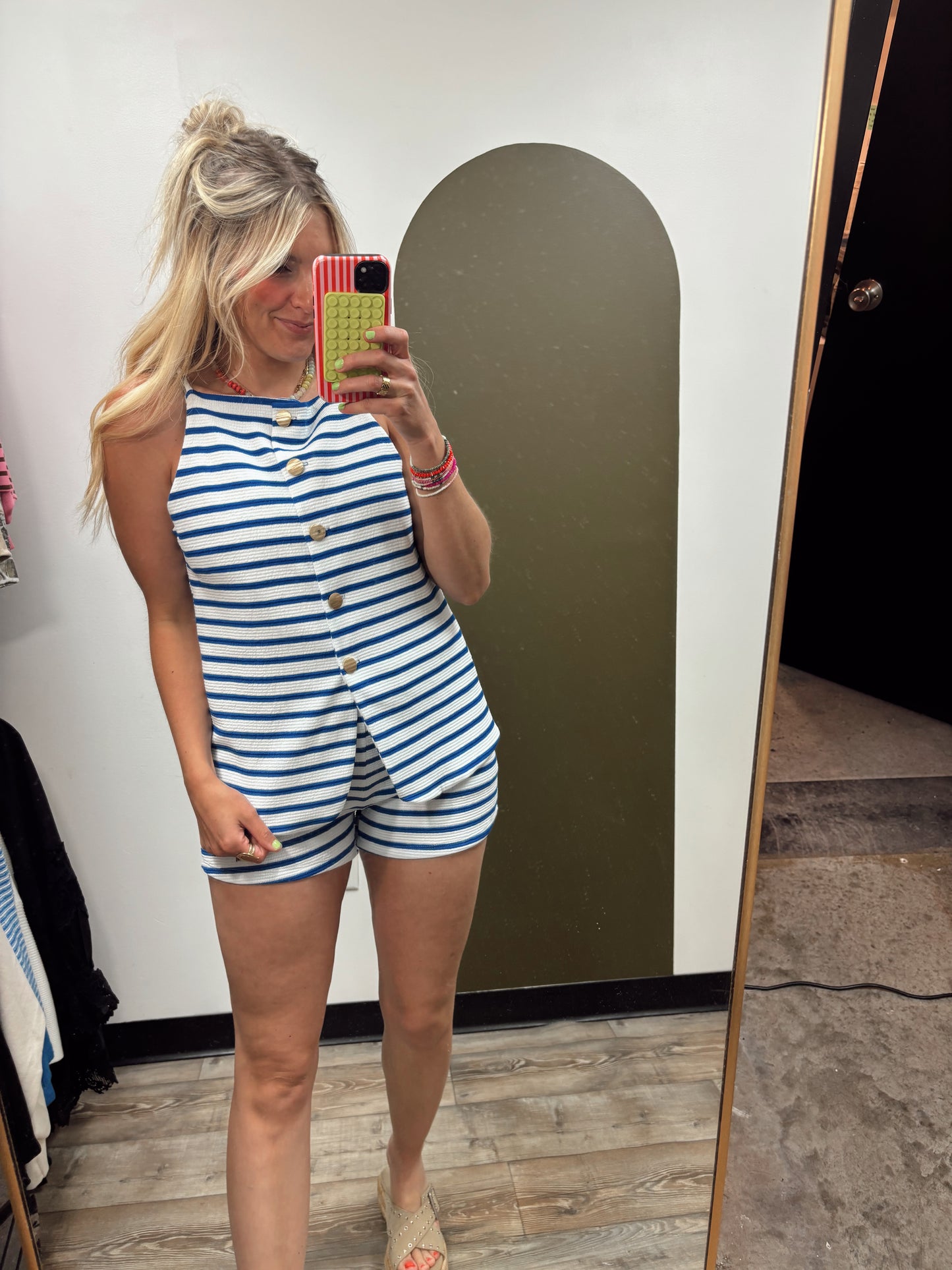 Ship Sailed Stripe Short (Blue)