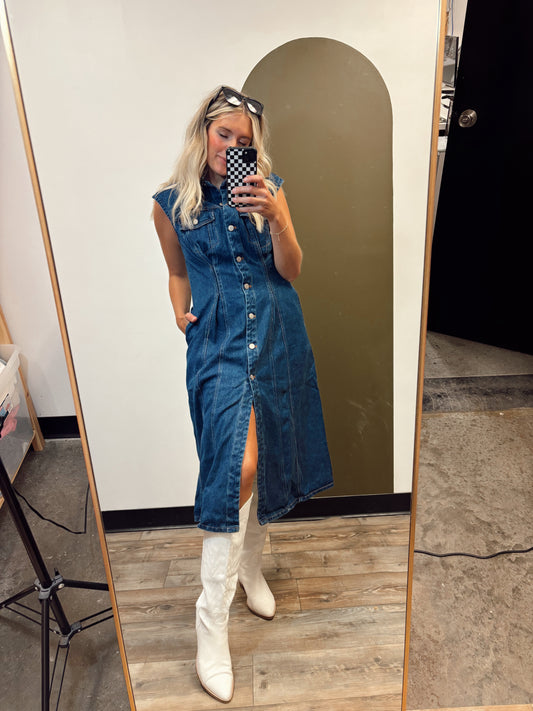 Suki Denim Midi Dress