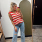 Come Sailing Knit Button Vest (Red)