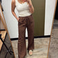 Autumn Drawstring Pant (Brown)