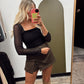 Kori Sheer Sleeve Top (Black)
