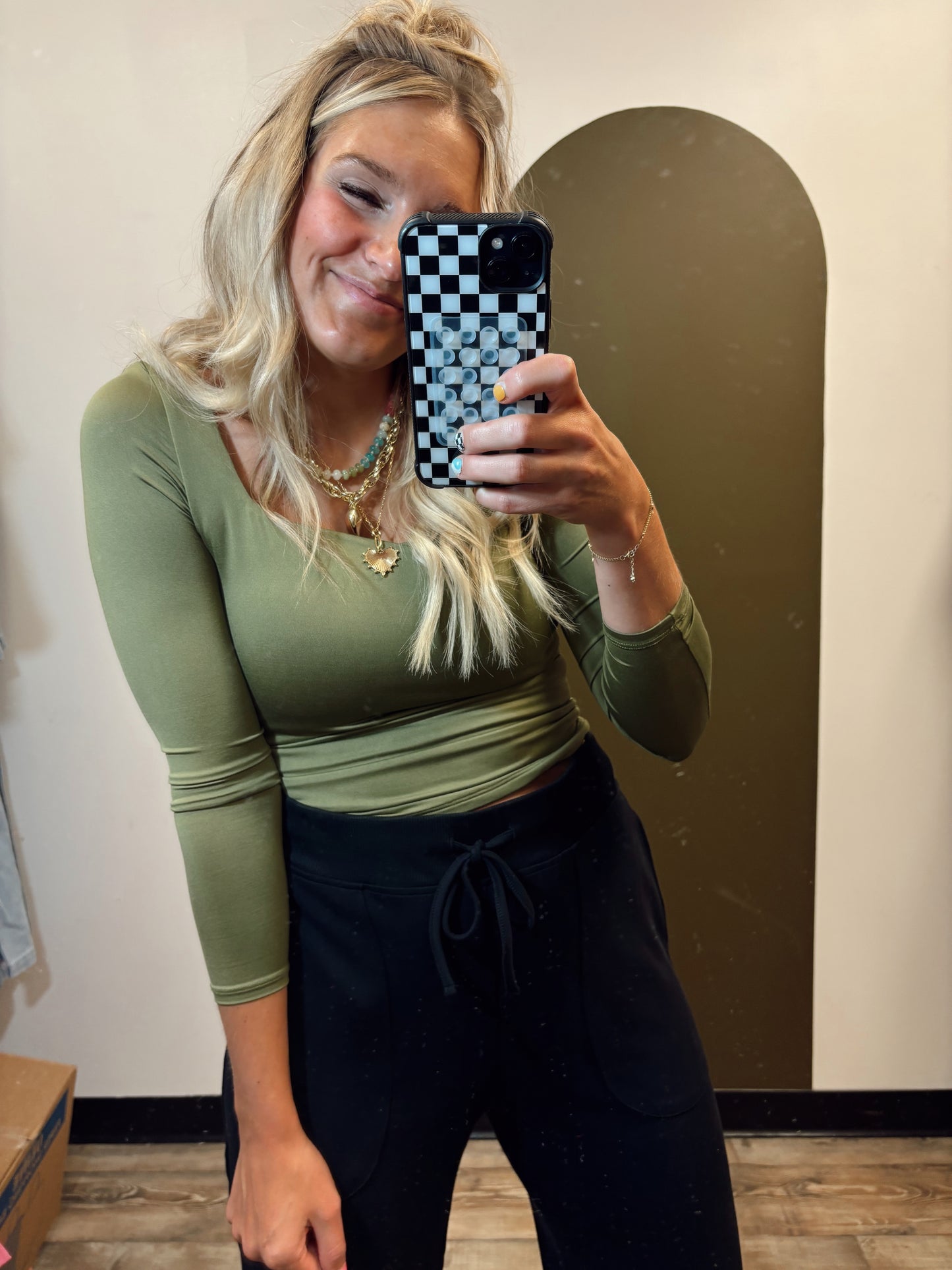 There She Goes Top (Olive)