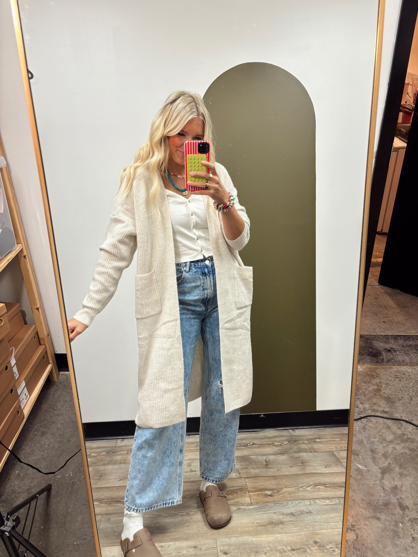 Bianca Long Cardigan (Ivory)