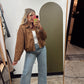 Ivey Bubble Hem Jacket (Camel)