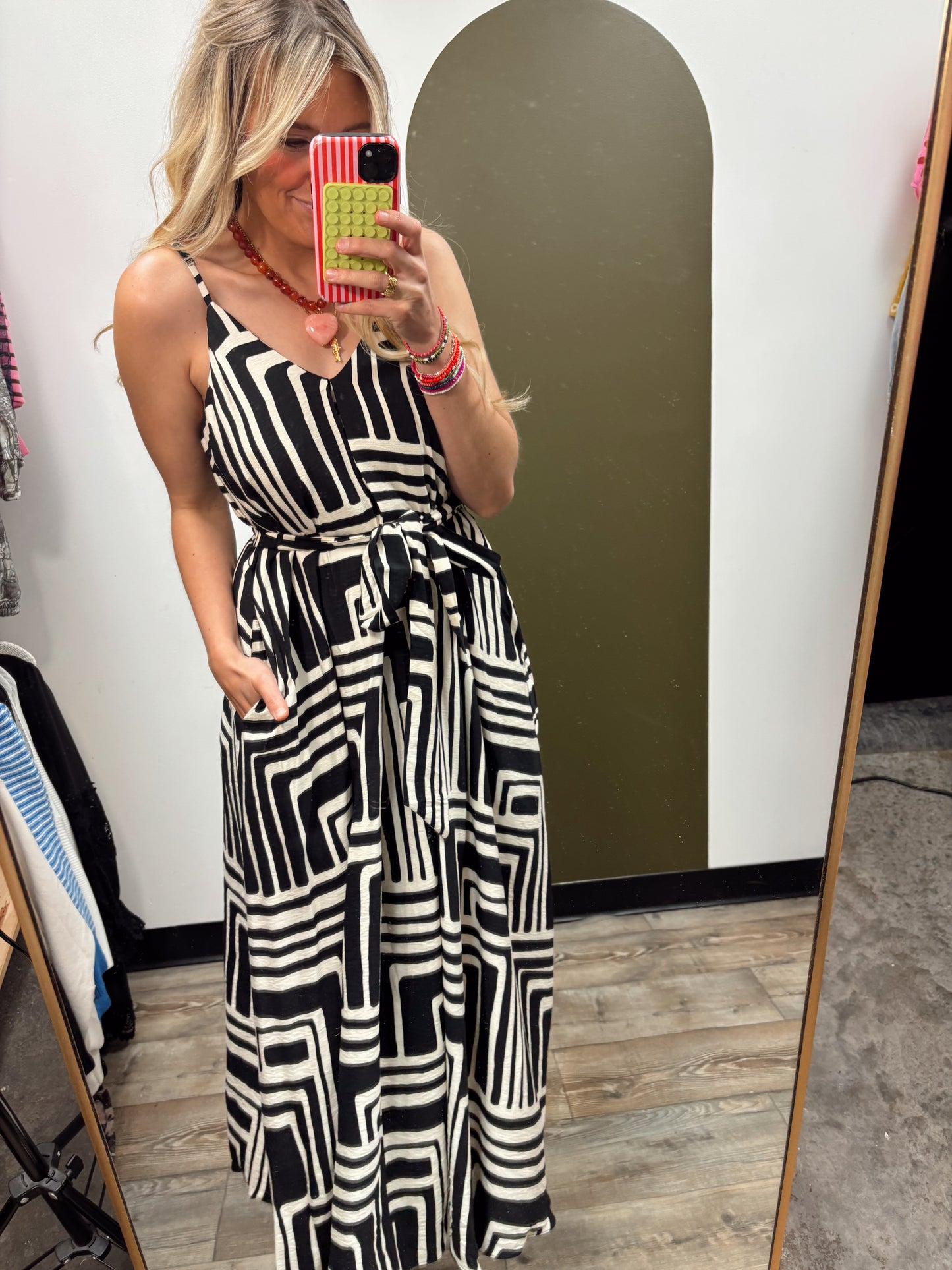Mykonos Print Maxi Dress