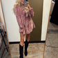 Mistletoe Velvet Dress (Mauve)