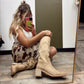 Juno Faux Suede Boot (Taupe)