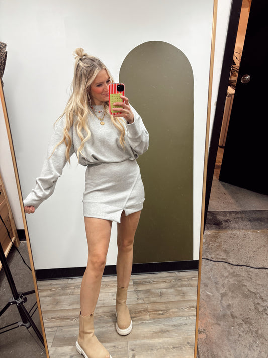 Dynamic Duo Sweat Dress (Grey)