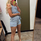 Ship Sailed Stripe Short (Blue)
