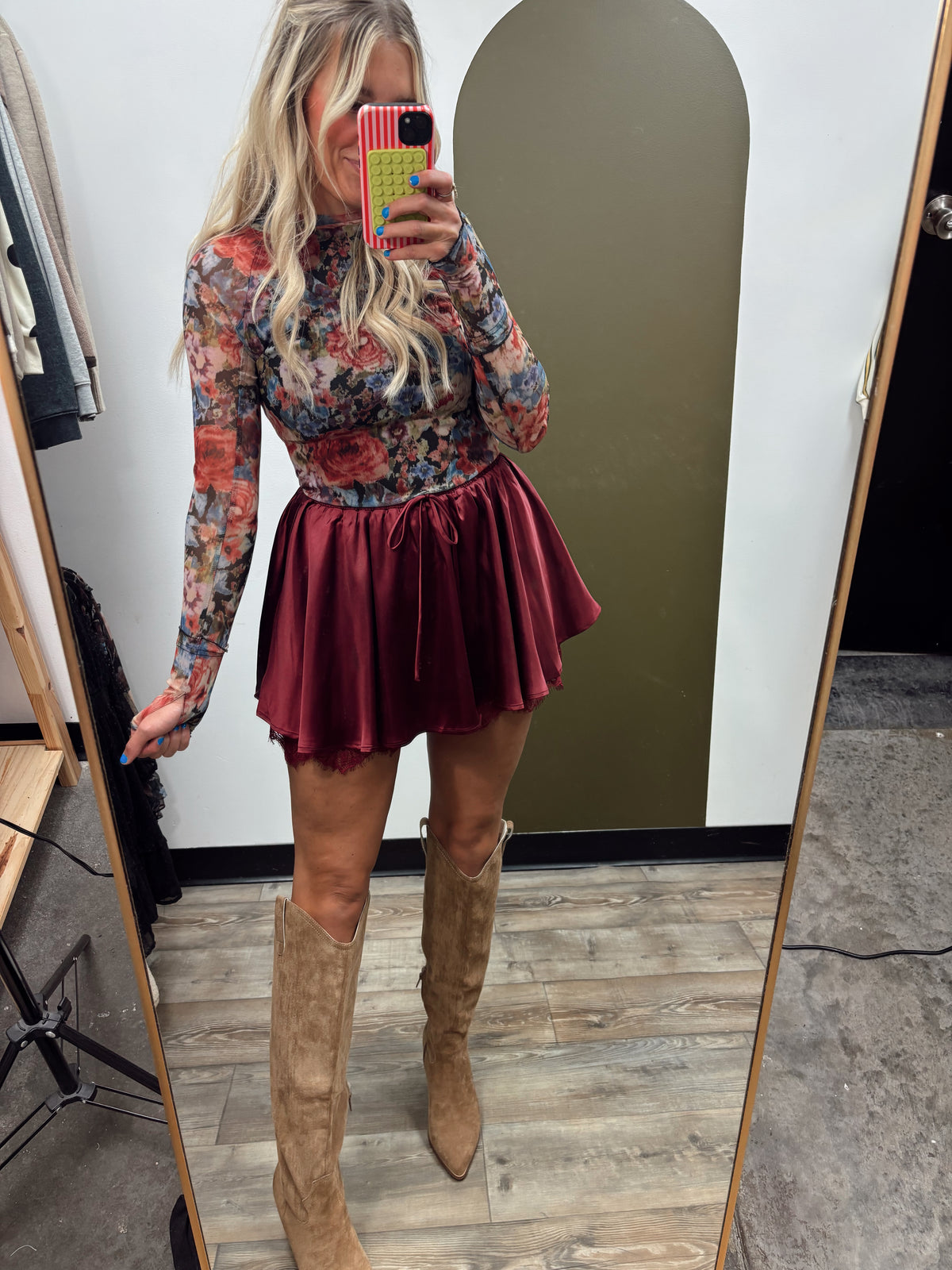 Hope Sheer Floral Top (Black)