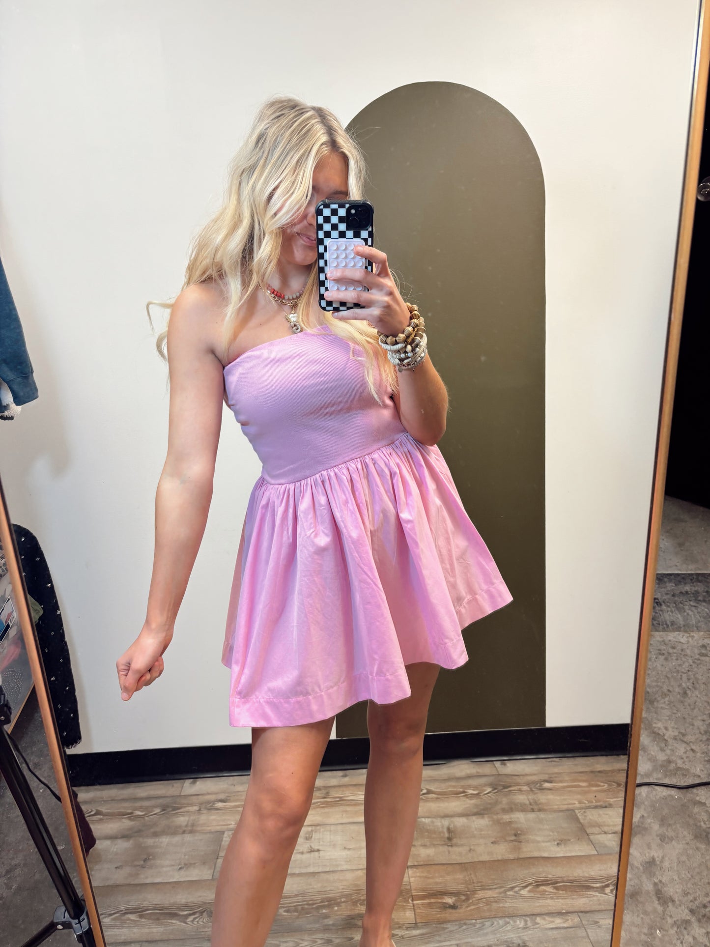 Dede Strapless Dress (Pink)