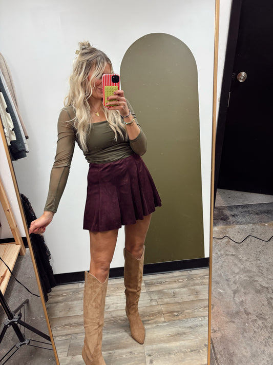 Like A Fine Wine Skort (Burgundy)