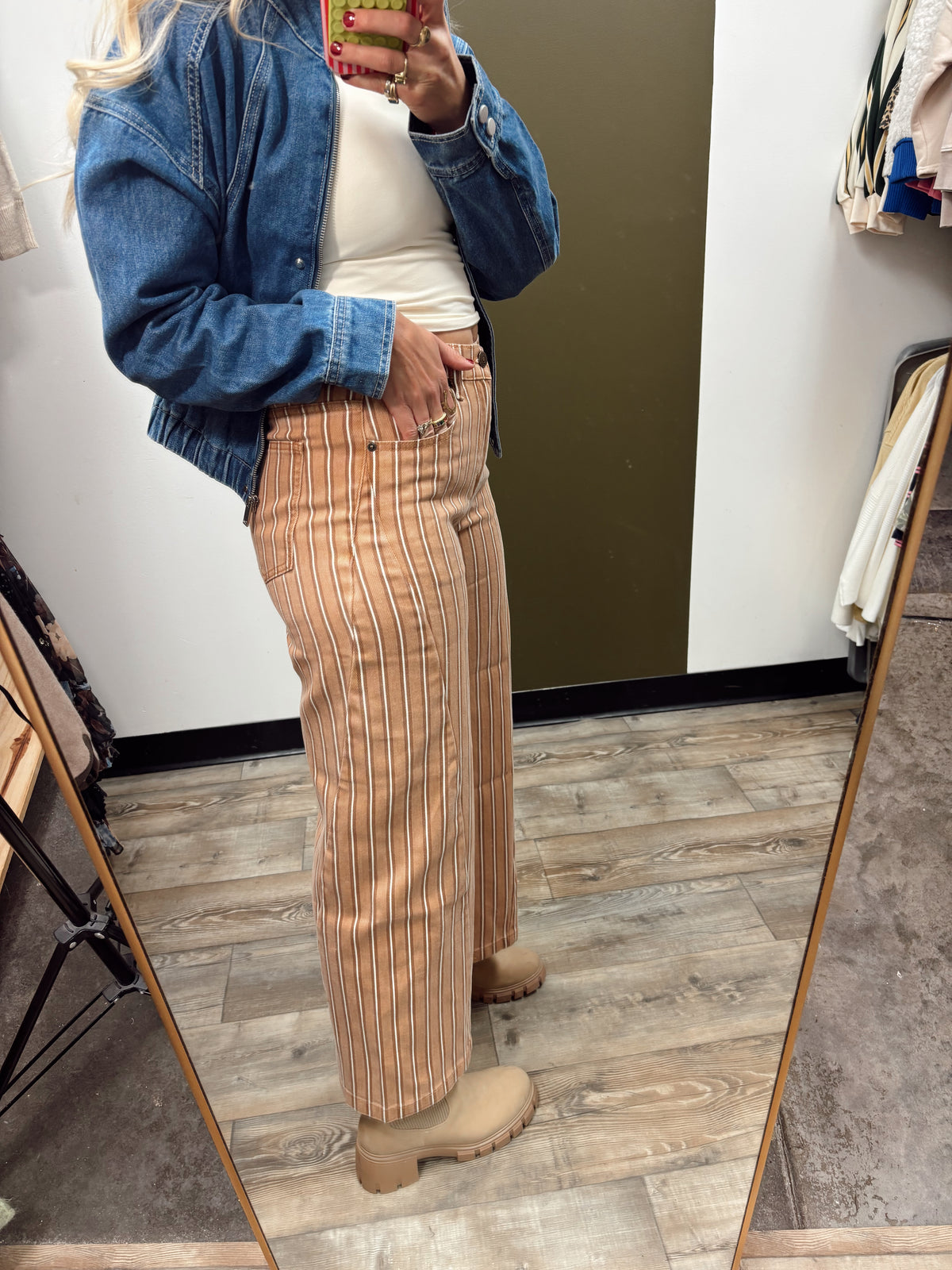 Morgan Stripe Wide Leg Pant