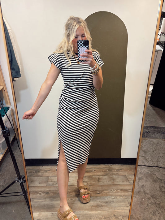 Marisa Stripe Midi Dress