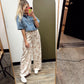Horse Print Satin Pant