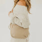Pebble Studded Bum Bag (Taupe)