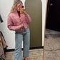 Gingham Puffer Jacket (Red)