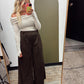 So Chic Wide Leg Pant (Chocolate)