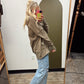 Boxy Hoody Top (Mocha)