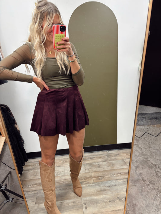 Like A Fine Wine Skort (Burgundy)