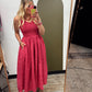 Chelsea Gingham Maxi Dress (Cherry)