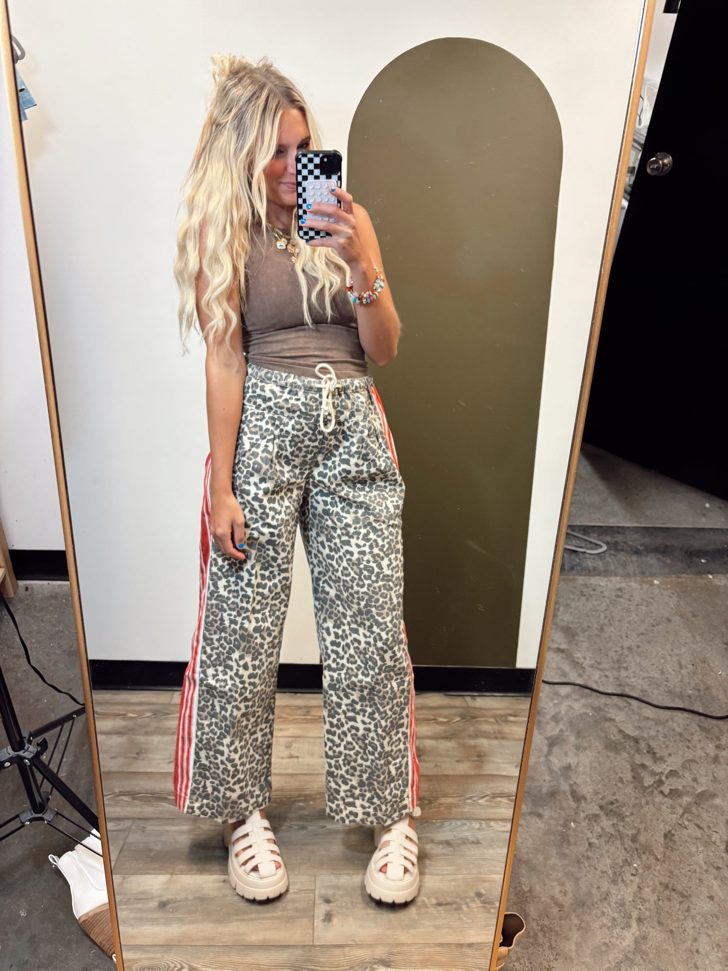 Leopard Sport Striped Pant
