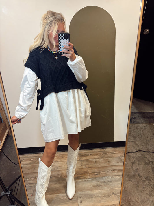 Aven Twofer Sweater Dress