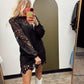 Tallie Lace Mini Dress (Black)