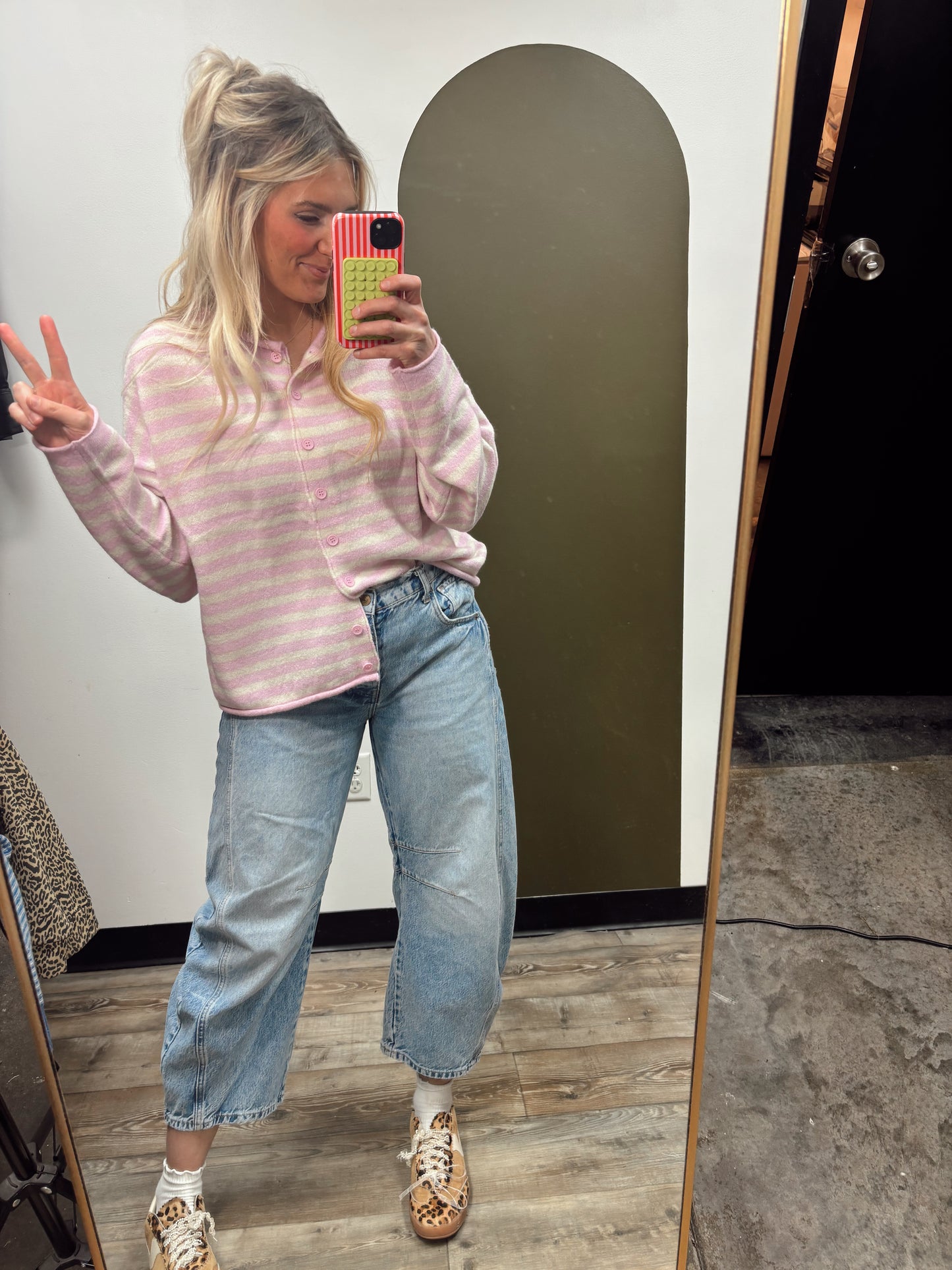 Ciela Cardigan Sweater (Pink)