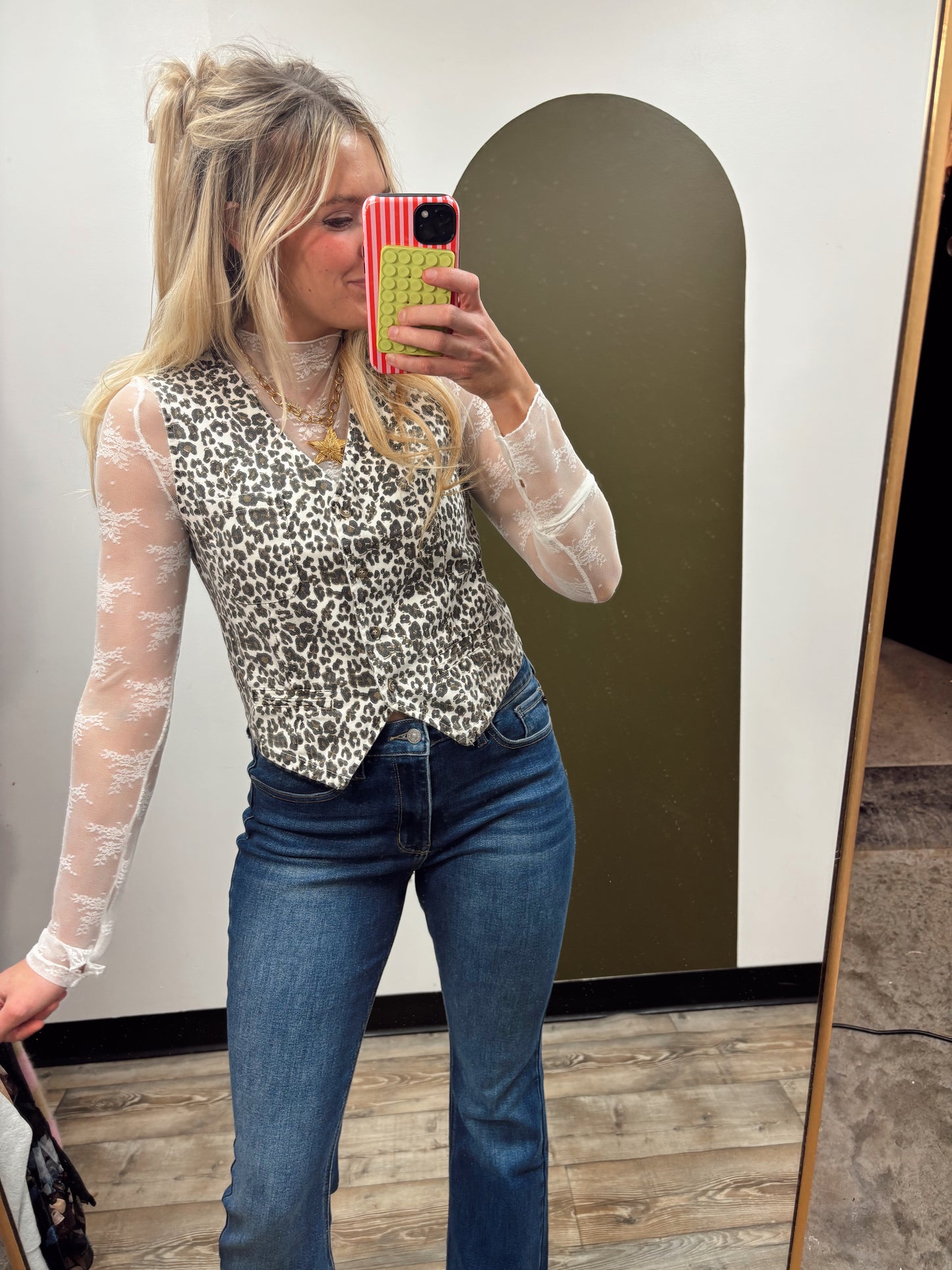 Rawr Leopard Print Vest