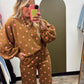 Cool Combo Polka Dot Sweat Pant(Rust/Pink)
