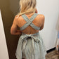 Jemma Cross Back Denim Dress