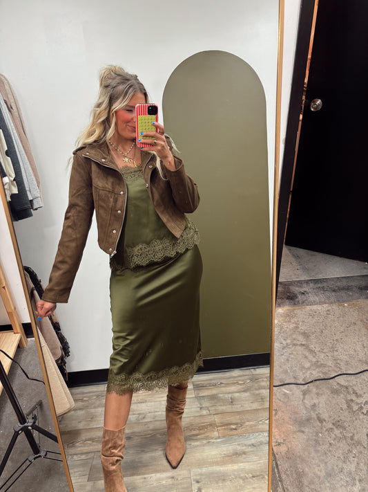 Road Warrior Suede Jacket (Brown)