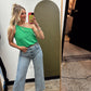 Why Knot One Shoulder Top (Green)