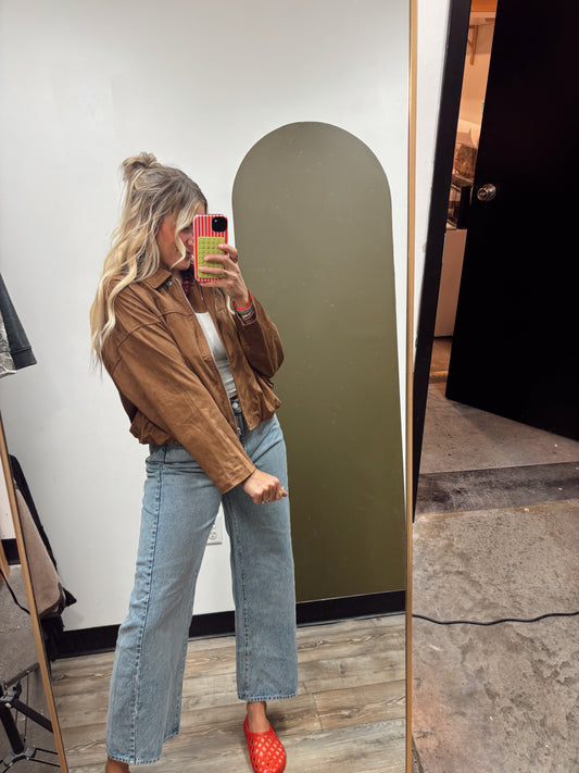Ivey Bubble Hem Jacket (Camel)