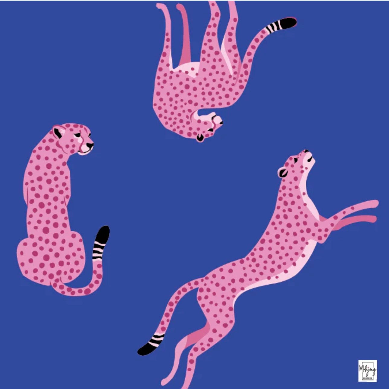 Flirty Leopard Mat (Cobalt)