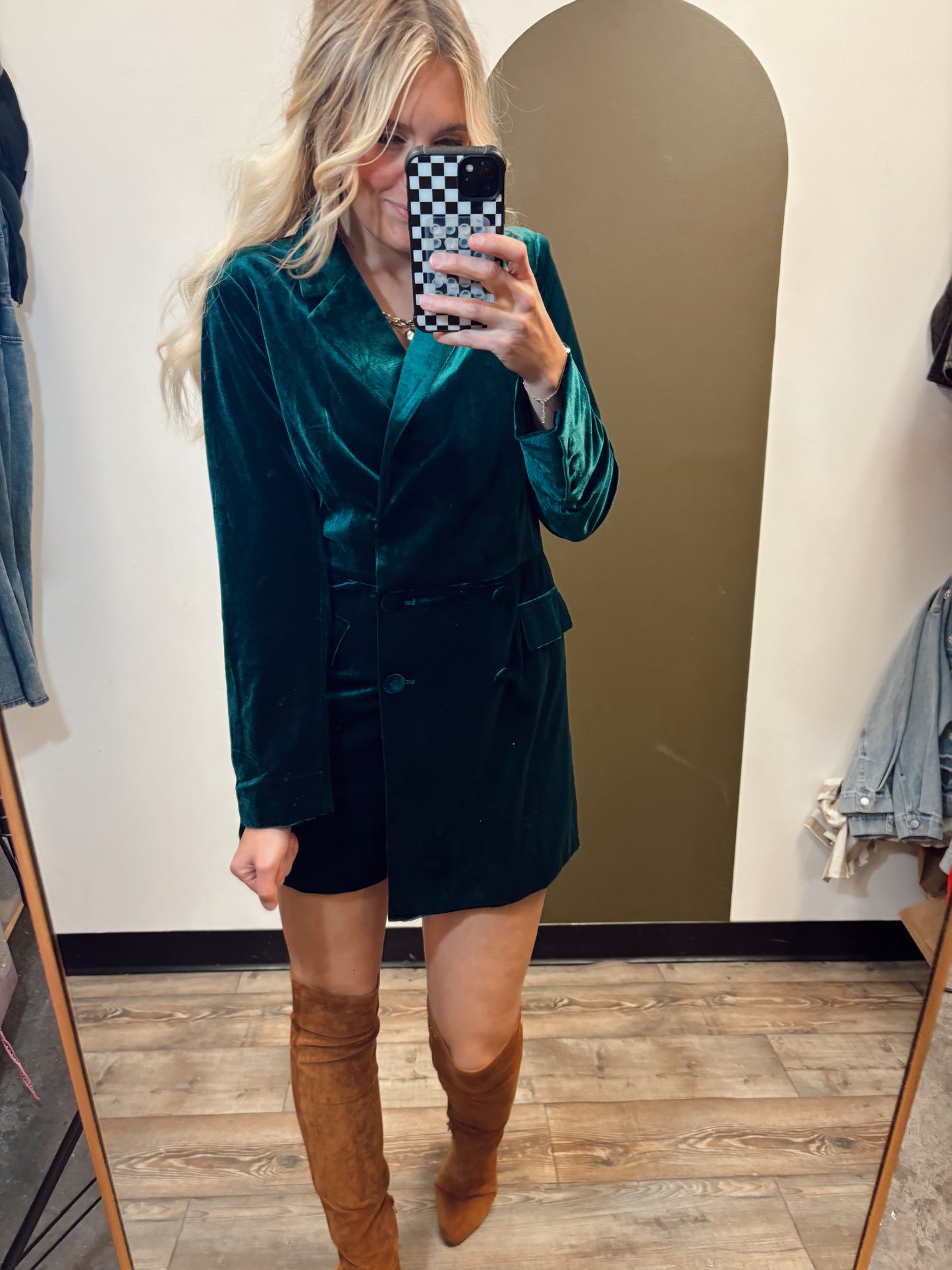 Tis The Season Romper (Emerald)