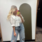Raelyn Collared Top (White)