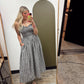 Chelsea Gingham Maxi Dress (B&W)