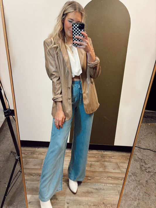 Direct Report Leather Blazer