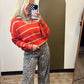 Skylar Stripe Sweater (Red)