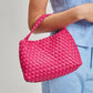 Kaia Woven Crossbody (Fuchia)