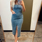 Indigo Denim Midi Dress