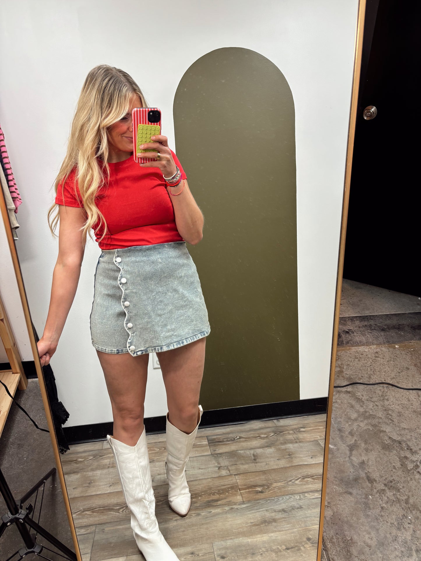 Luciana Detail Denim Skort
