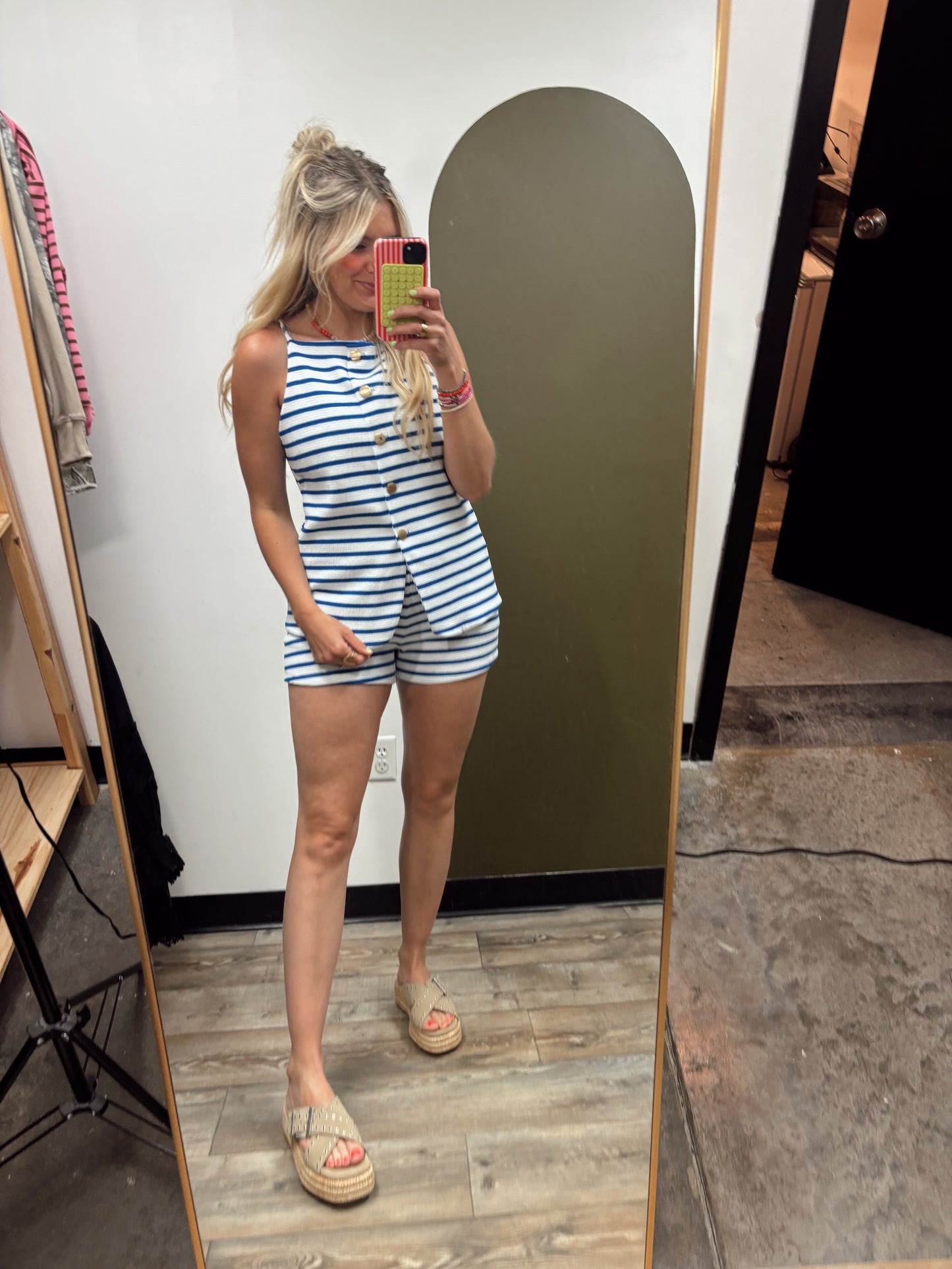 Ship Sailed Stripe Vest (Blue)