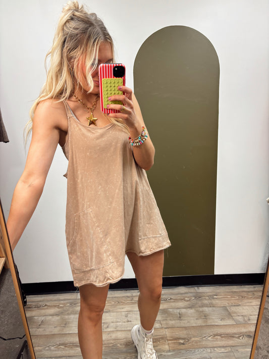 Weekend In Sneakers Dress (Taupe)