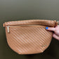 Diagonal Weave Westlyn Bag (Tan)