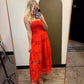 Vineyard Eyelet Dress (Red)